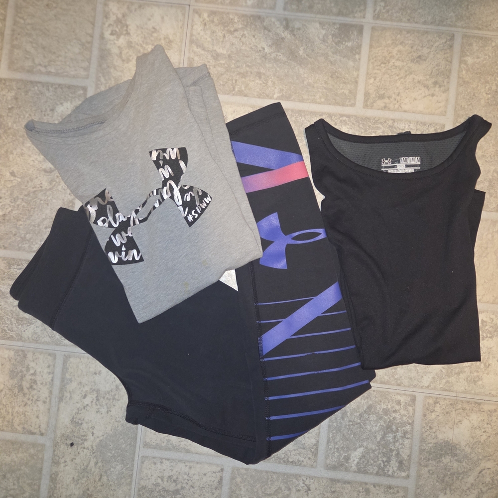 Under Armour Kids Gray and Black Clothing Set